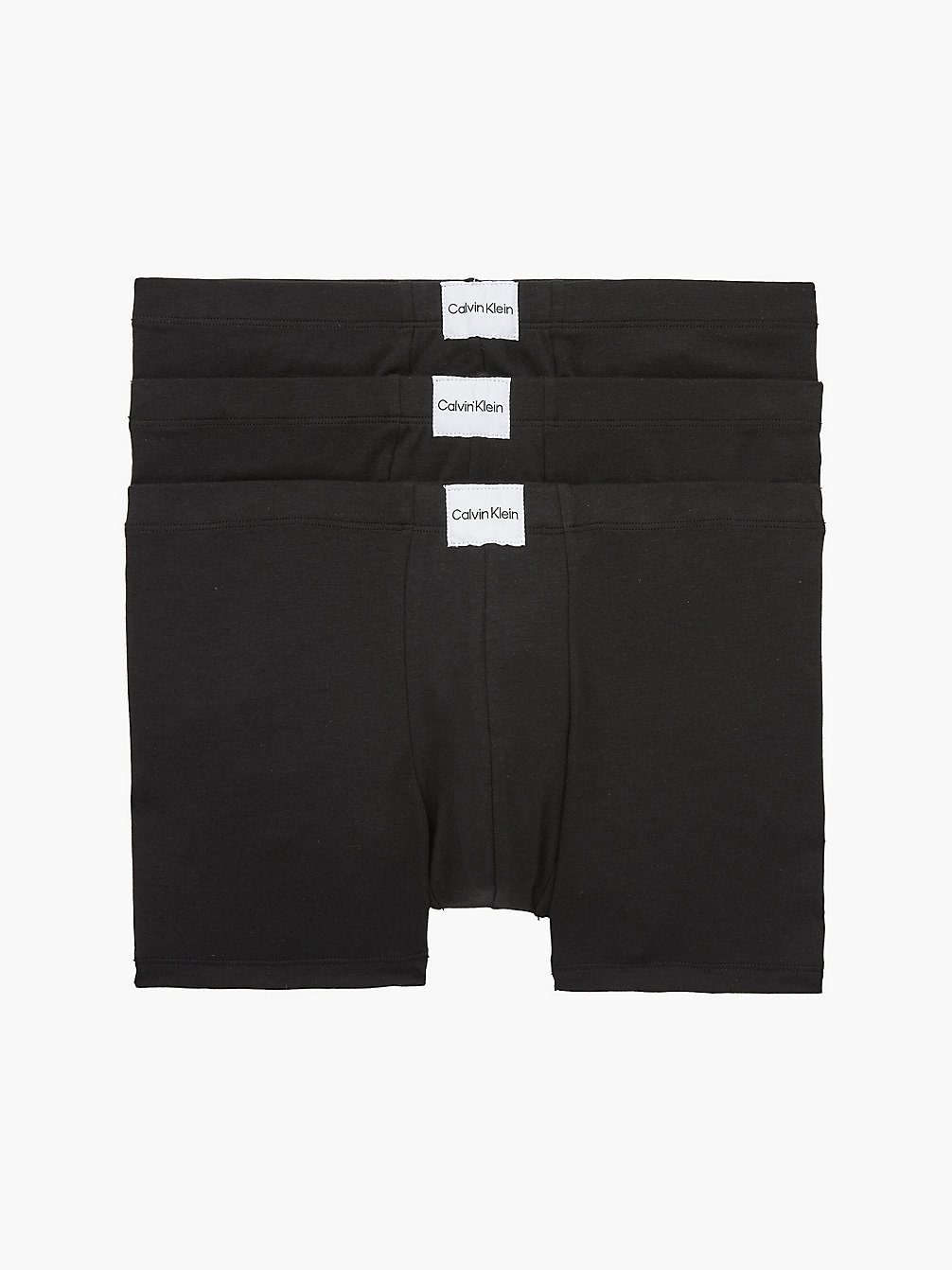 BLACK/ BLACK/ BLACK 3 Pack Trunks - Pure Cotton undefined men Calvin Klein
