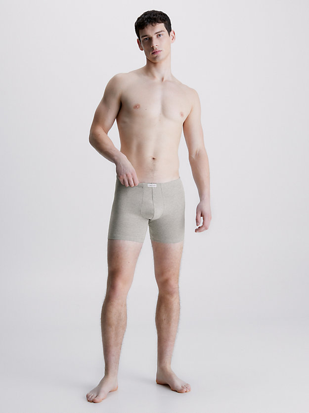 GREY HEATHER/ BLACK/ SNOW HEATHER 3 Pack Boxershorts - Pure Cotton für Herren CALVIN KLEIN