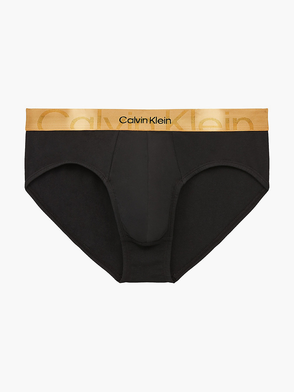 BLACK W/ OLD GOLD WB Slips – Embossed Icon undefined Herren Calvin Klein