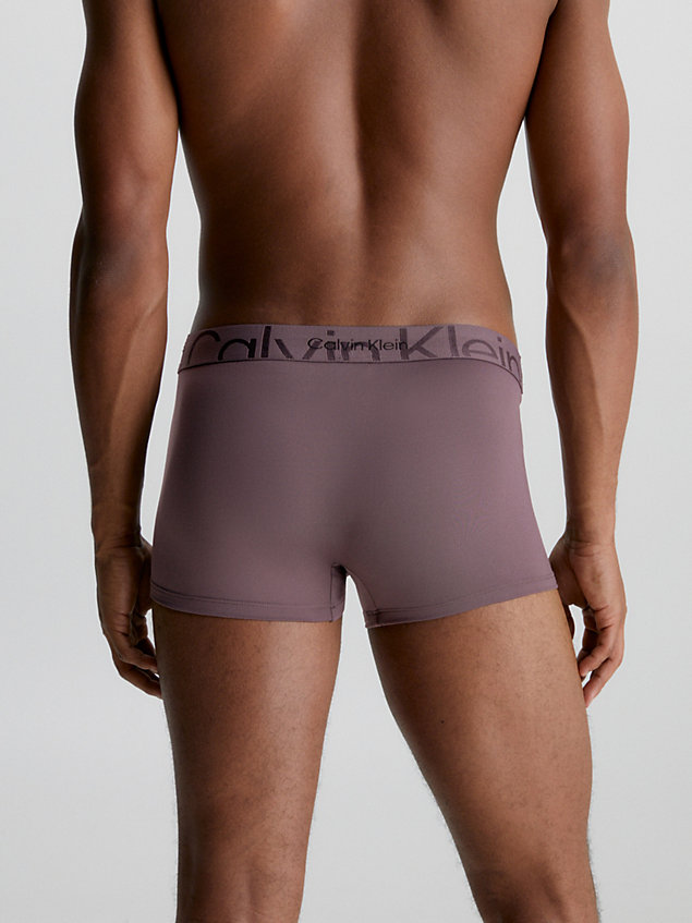 grey low rise trunks - embossed icon for men calvin klein