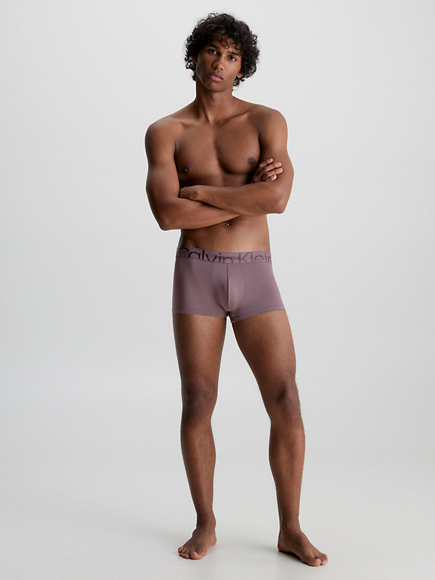 grey low rise trunks - embossed icon for men calvin klein