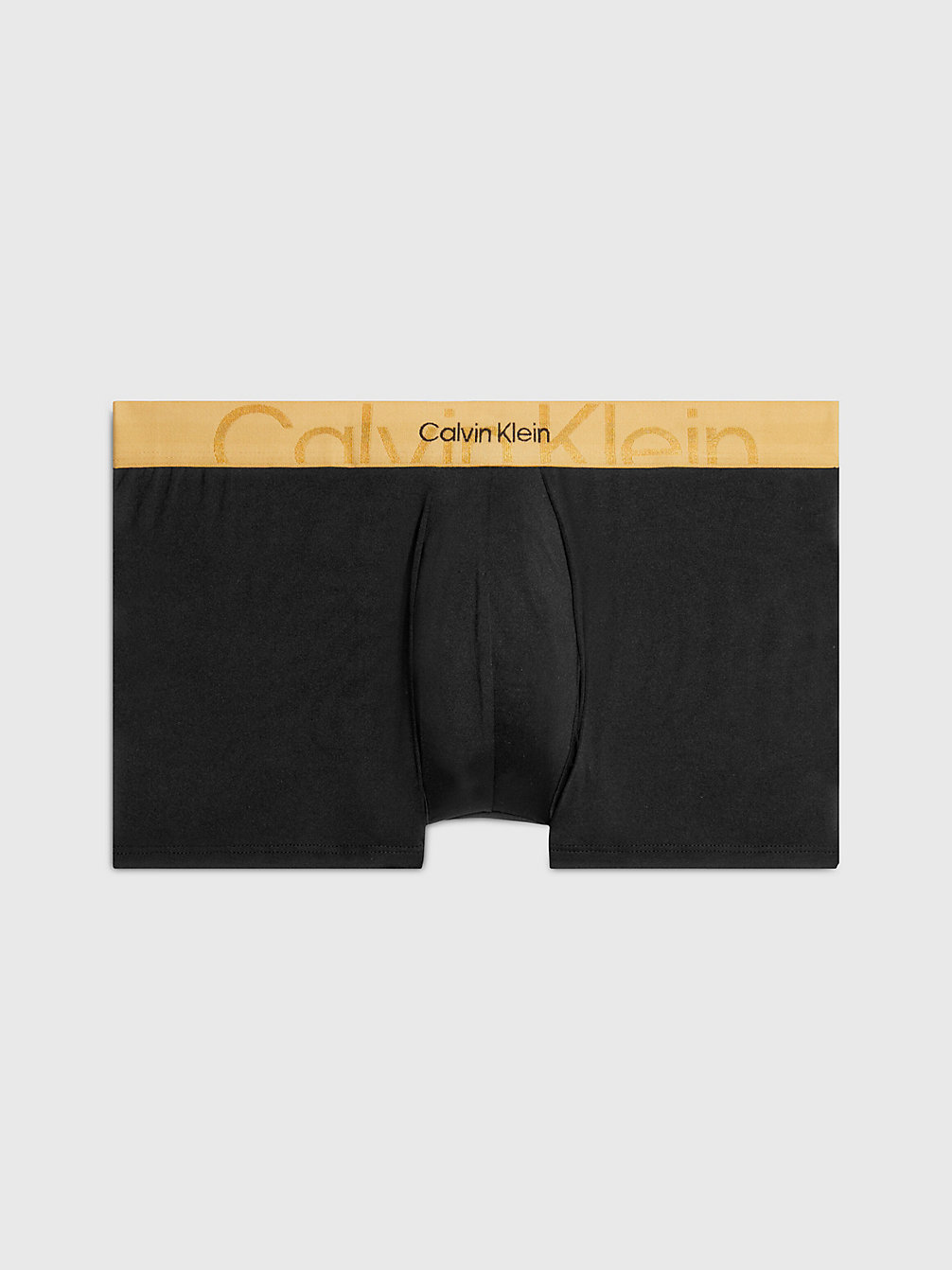 BLACK W/ OLD GOLD WB Boxer Taille Basse - Embossed Icon undefined hommes Calvin Klein