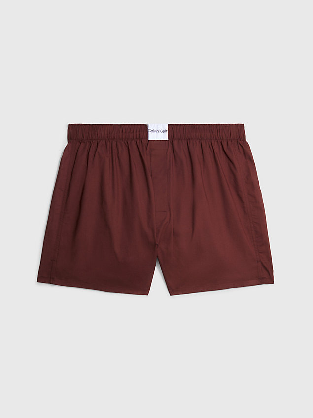 brown slim fit boxers - pure cotton for men calvin klein