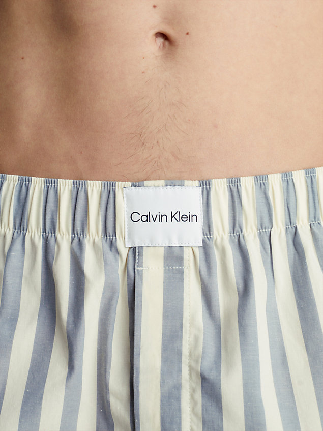 blue slim fit boxers - pure cotton for men calvin klein
