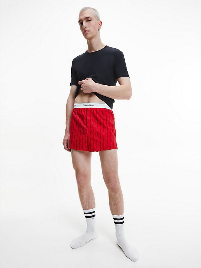 Blk Top/ Linear Strp Logo_exact Btm Shorts Pyjama Set undefined men Calvin Klein