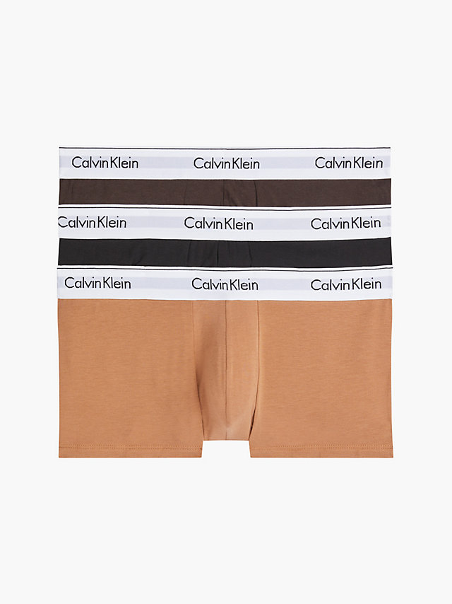 Black/ Woodland/ Sandalwood > 3er-Pack Hüft-Shorts – Modern Cotton > undefined Herren - Calvin Klein