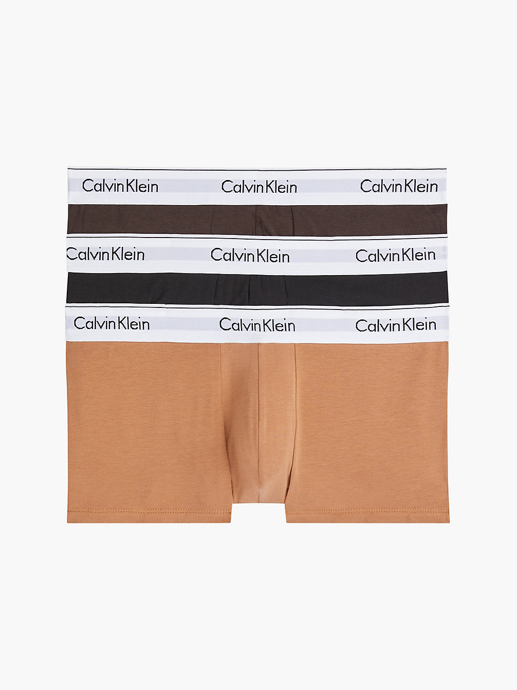 BLACK/ WOODLAND/ SANDALWOOD 3er-Pack Hüft-Shorts – Modern Cotton undefined Herren Calvin Klein