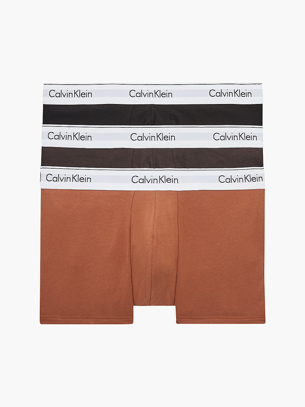 BLACK/ WARM BRONZE/ CEDAR 3 Pack Boxer Briefs - Modern Cotton undefined men Calvin Klein