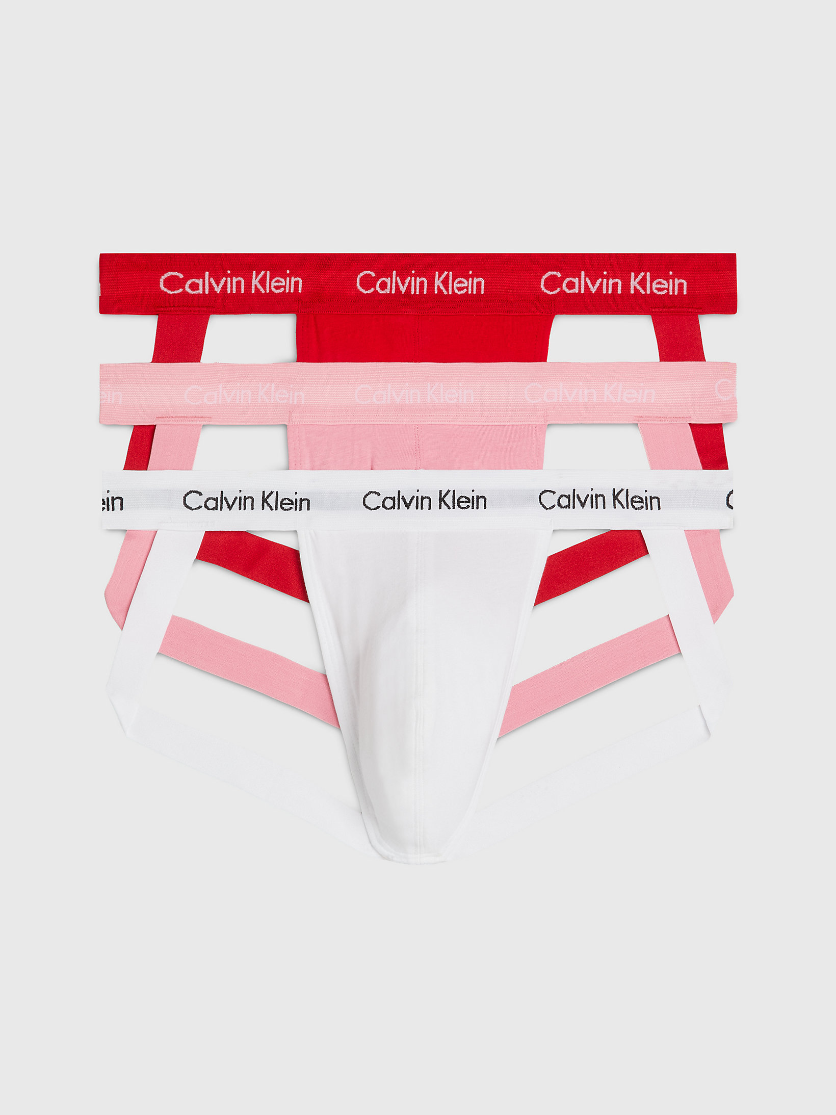 Pack De 3 Suspensorios - Cotton Stretch > Berry Sangria/white/rosey Dream > undefined mujer > Calvin Klein