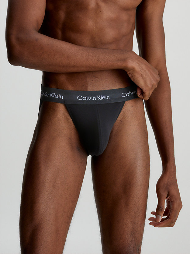 b- phtm gry 3 pack jock straps - cotton stretch for men calvin klein