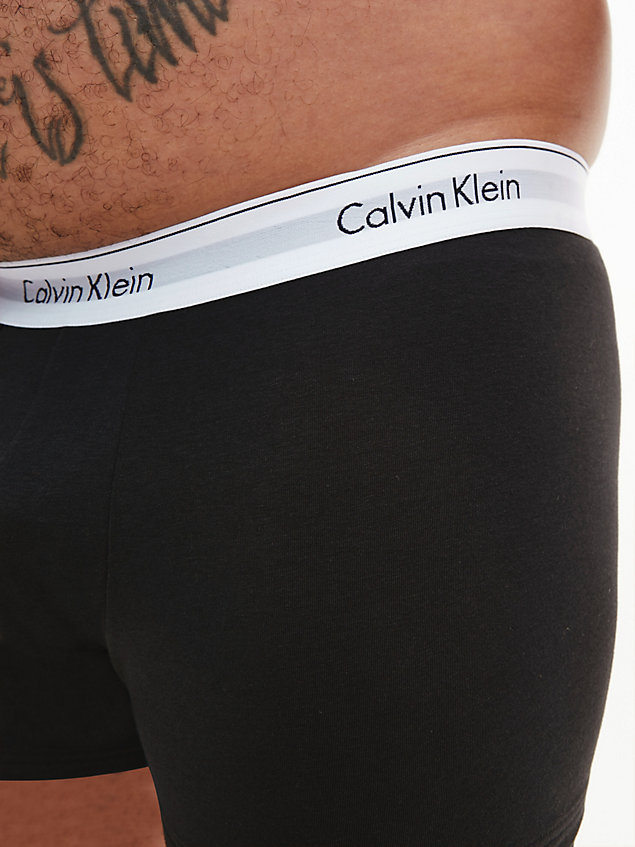 black 3er-pack shorts in übergröße - modern cotton für herren - calvin klein