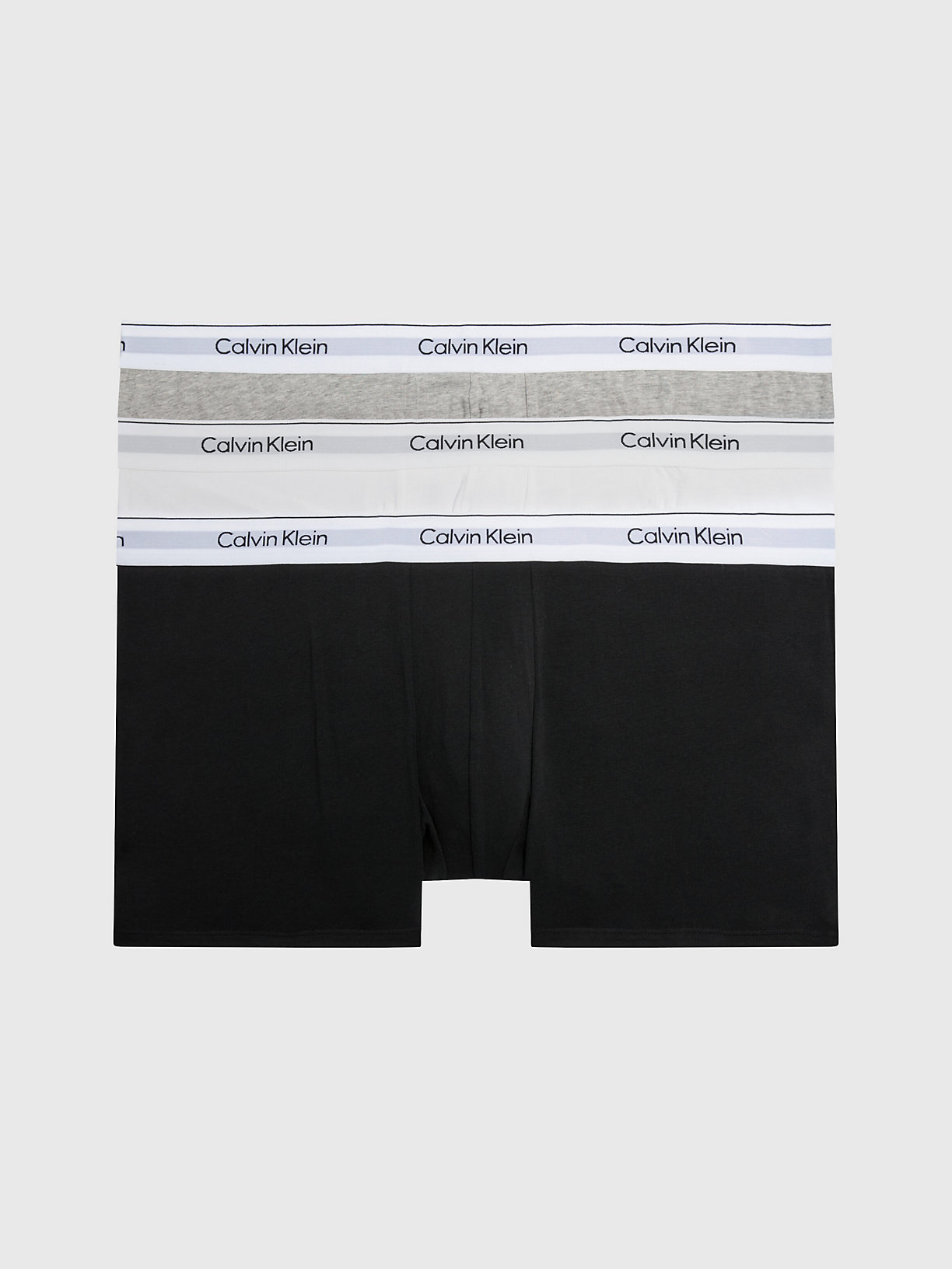 WHITE, GREY HEATHER, BLACK Pack de 3 bóxers de talla grande - Modern Cotton de hombre CALVIN KLEIN