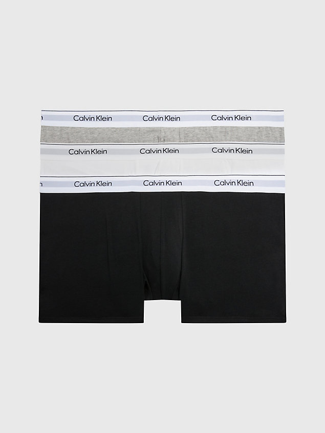  black plus size 3 pack trunks - modern cotton for men calvin klein