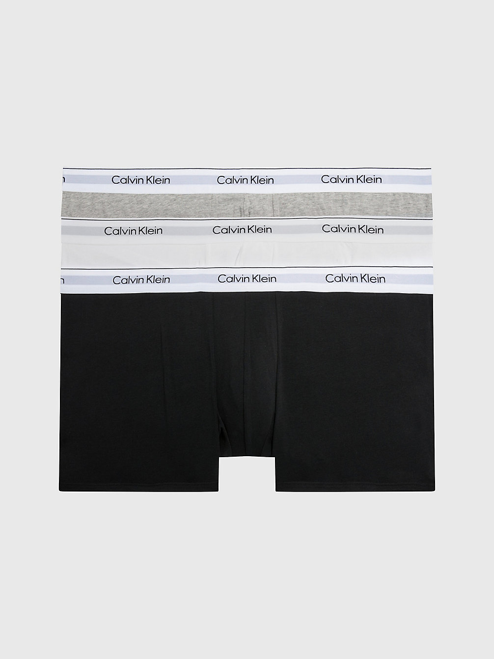 WHITE, GREY HEATHER, BLACK Plus Size 3 Pack Trunks - Modern Cotton undefined men Calvin Klein