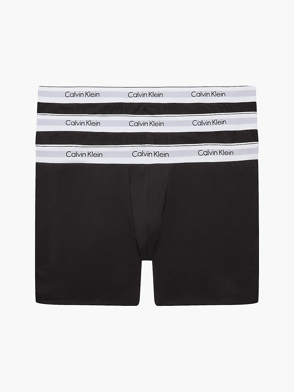 BLACK/BLACK/BLACK > Zestaw 3 Par Długich Bokserek Plus Size - Modern Cotton > undefined Mężczyźni - Calvin Klein