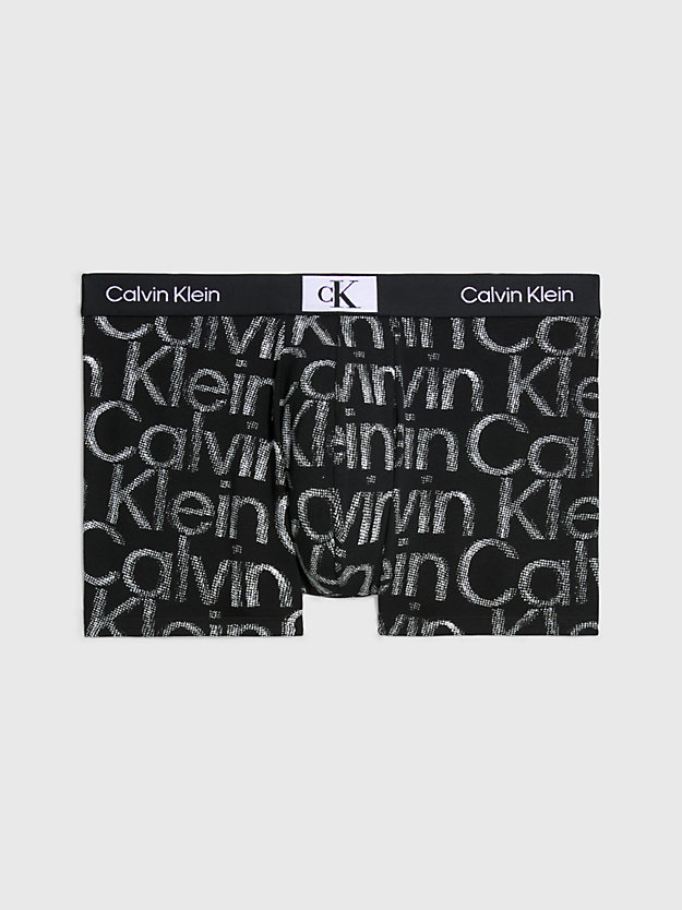 halftone glitch logo_black trunks - ck96 for men calvin klein