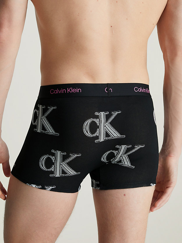 chrome logo_black trunks - ck96 for men calvin klein