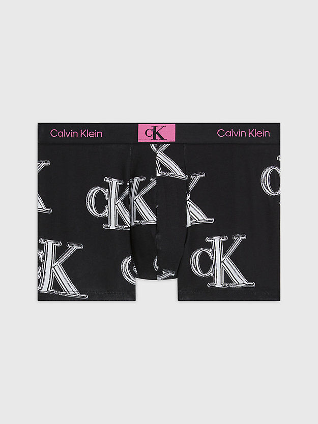 chrome logo_black trunks - ck96 for men calvin klein