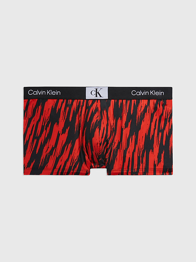 Tiger Stripe Print_hazard Low Rise Trunks - Ck96 undefined men Calvin Klein