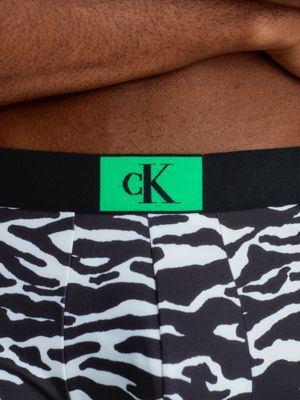 split tiger print_black low rise trunks - ck96 for men calvin klein
