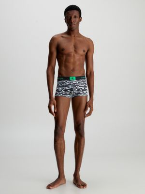 split tiger print_black low rise trunks - ck96 for men calvin klein