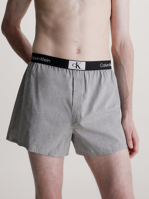 BLACK/WHITE/GREY HEATHER 3er-Pack Slim Fit Boxershorts - CK96 für Herren CALVIN KLEIN