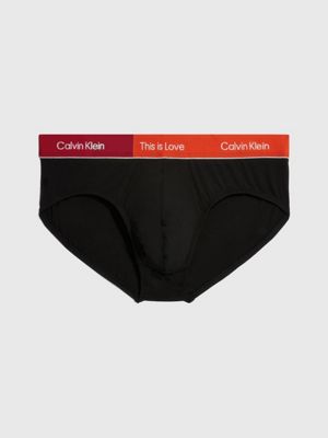 BLACK W/ CHERRY TOMATO Briefs - Pride undefined men Calvin Klein