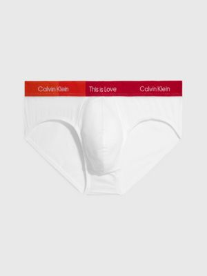 WHITE W/ PERSIAN RED Briefs - Pride undefined men Calvin Klein