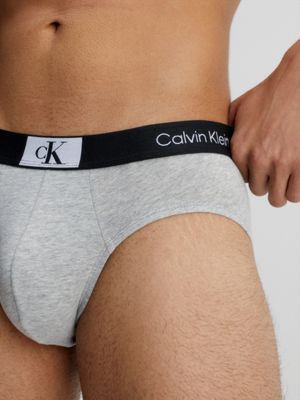 CALVIN KLEIN - Men's 3-pack briefs with monogram and logo - Grey