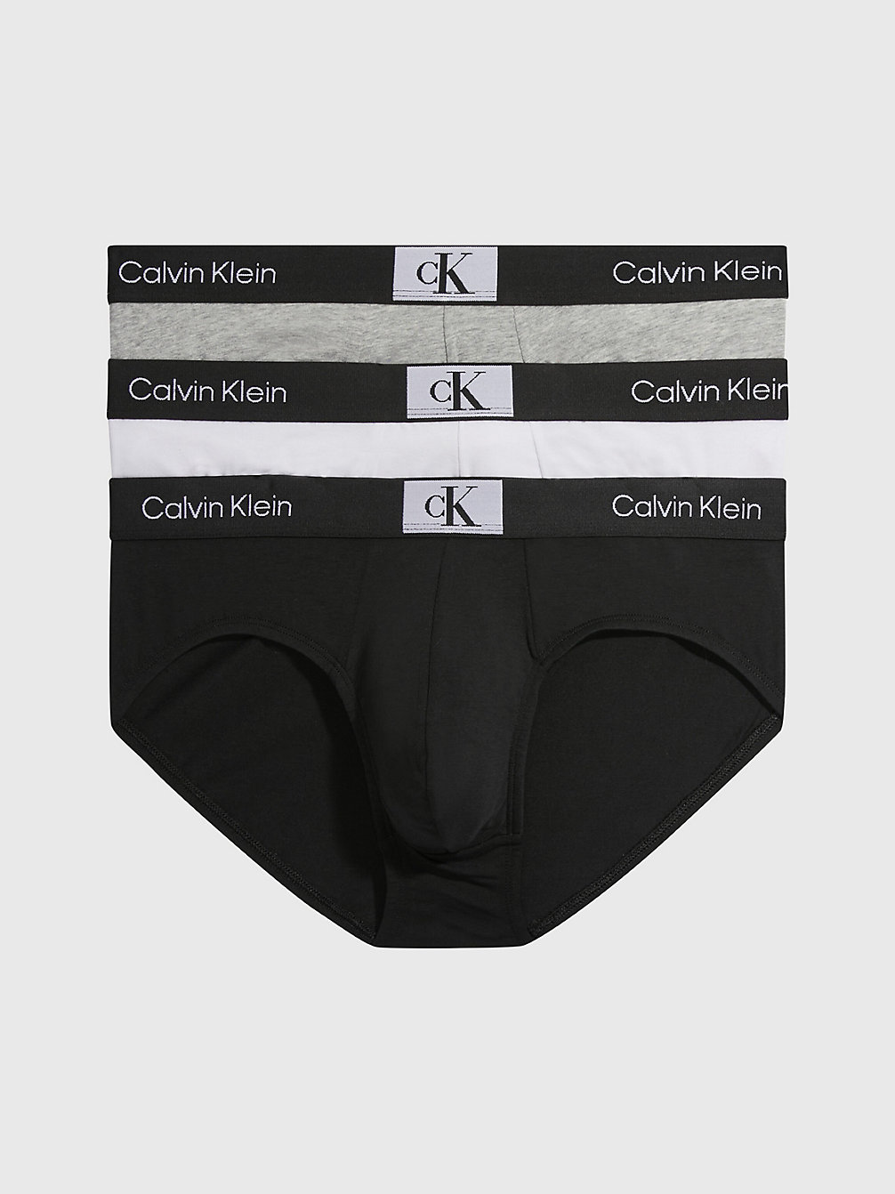 BLACK/WHITE/GREY HEATHER Slip In Confezione Da 3 - Ck96 undefined uomo Calvin Klein