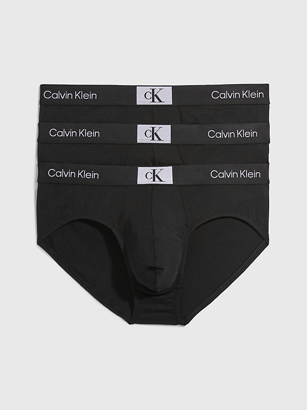 black/black/black 3 pack briefs - ck96 for men calvin klein
