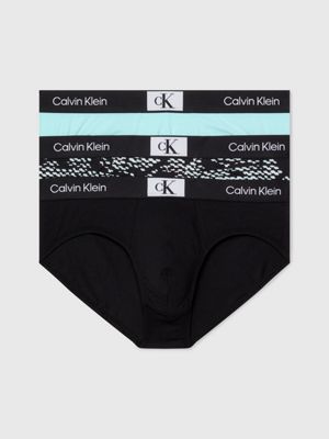 Calvin Klein Lot de 3 strings pour homme, Noir, Grand : : Mode