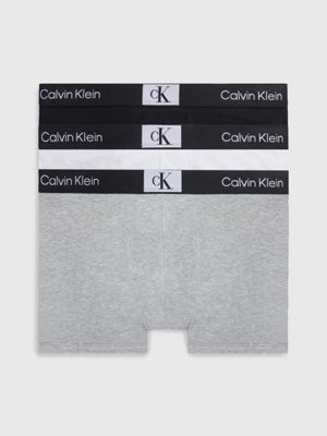 Calvin Klein Boys Logo Boxer Underwear Set in White & Grey