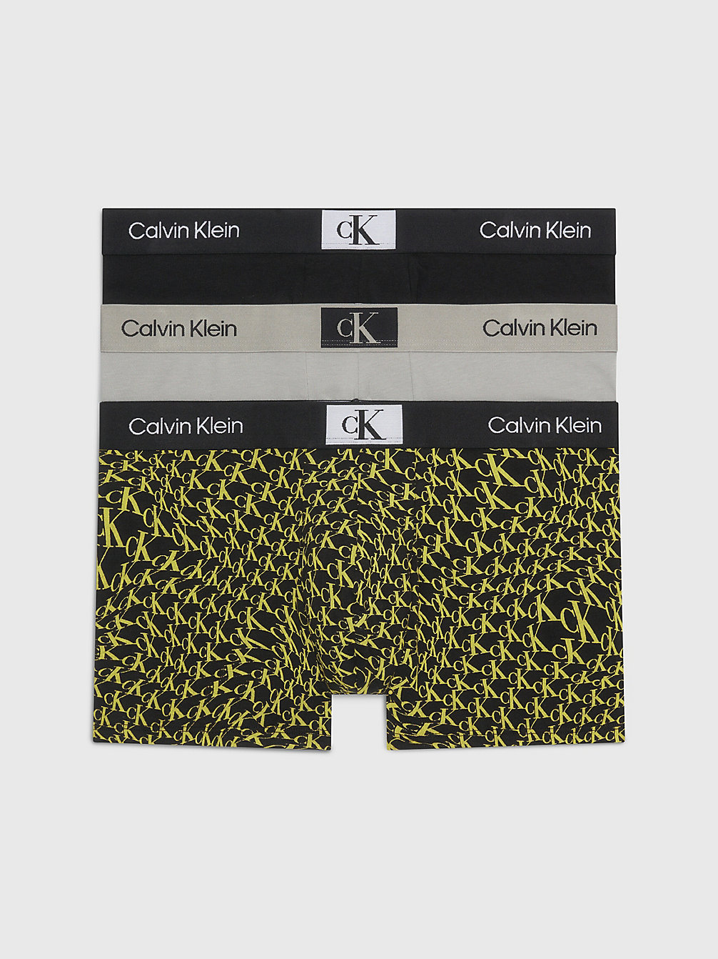 BK, AUTH GRY, WRPD LG PRNT_MRNSD YW 3-Pack Boxershorts - Ck96 undefined heren Calvin Klein