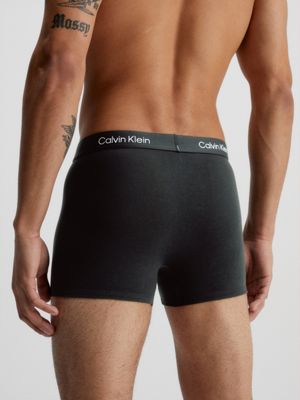 NEW Calvin Klein 1996 3 pack of TRUNKS Mens M Black/Red/White NB3528-911