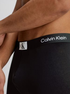 black/black/black 3 pack trunks - ck96 for men calvin klein