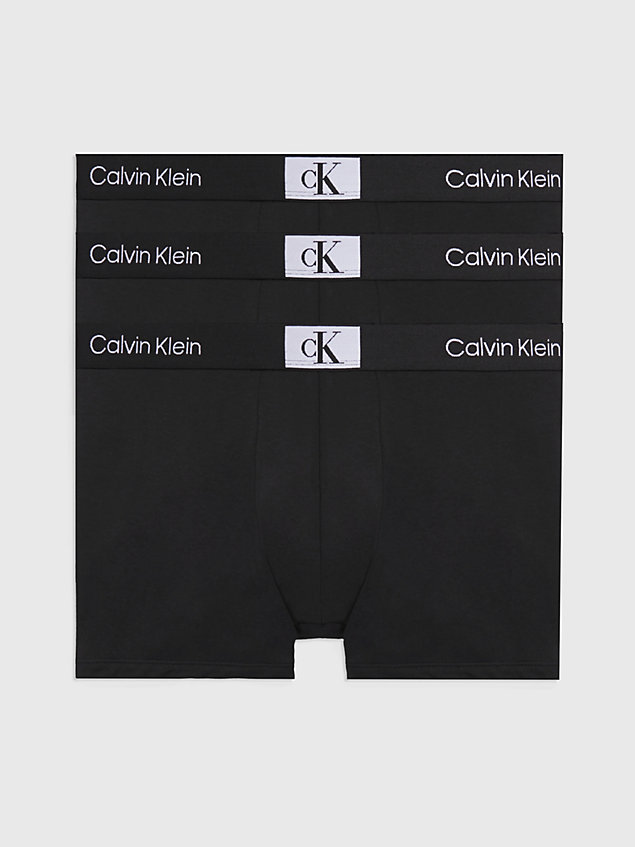 black zestaw 3 par bokserek - ck96 dla mężczyźni - calvin klein