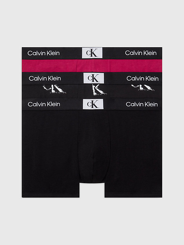 black 3-pack boxers - ck96 voor heren - calvin klein