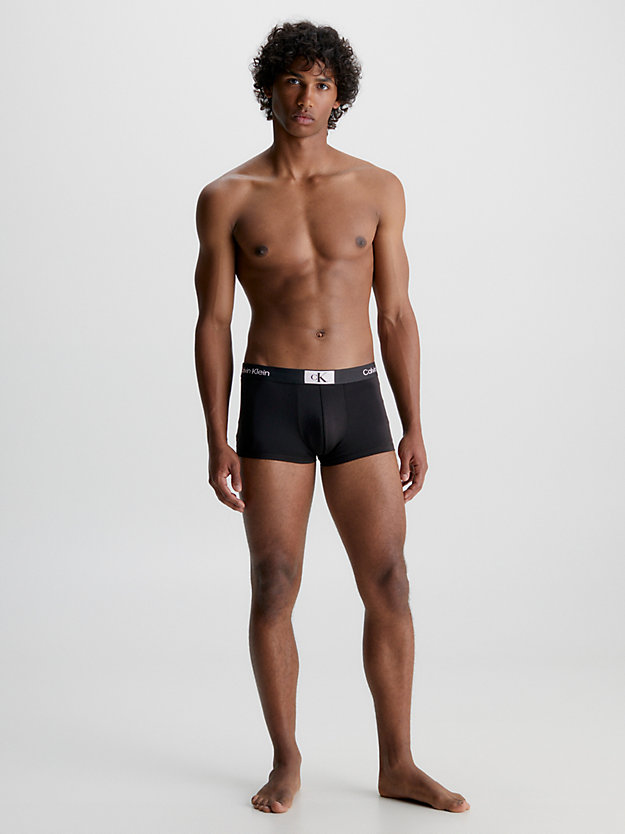 black 3er-pack hüft-shorts für herren - calvin klein