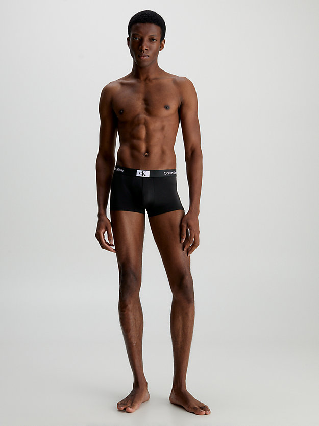 black/ black / black 3er-pack hüft-shorts für herren - calvin klein