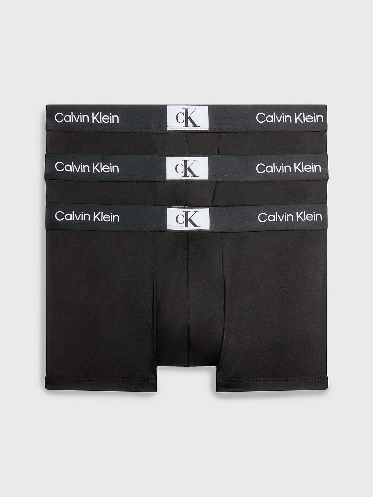 BLACK/ BLACK / BLACK Pack de 3 bóxers de tiro bajo - CK96 de hombre CALVIN KLEIN