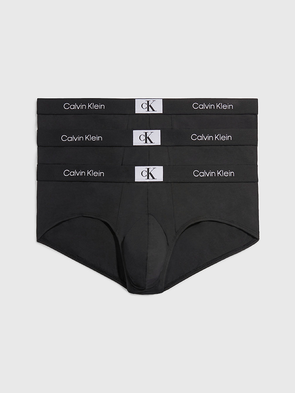 BLACK/BLACK/BLACK Grote Maat 3-Pack Slips - Ck96 undefined heren Calvin Klein