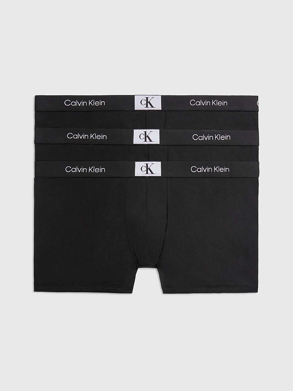 BLACK/BLACK/BLACK Grote Maat 3-Pack Trunks - Ck96 undefined heren Calvin Klein