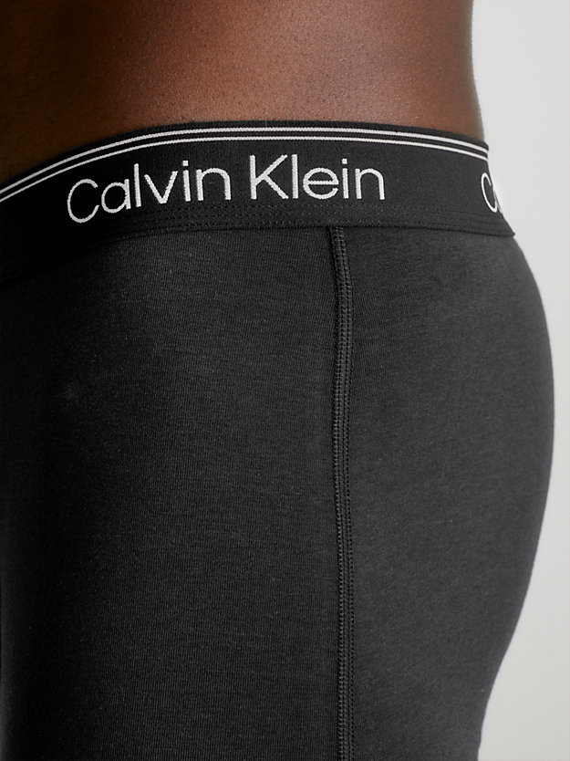 BLACK/ BLACK 2 Pack Trunks - Athletic Cotton for men CALVIN KLEIN