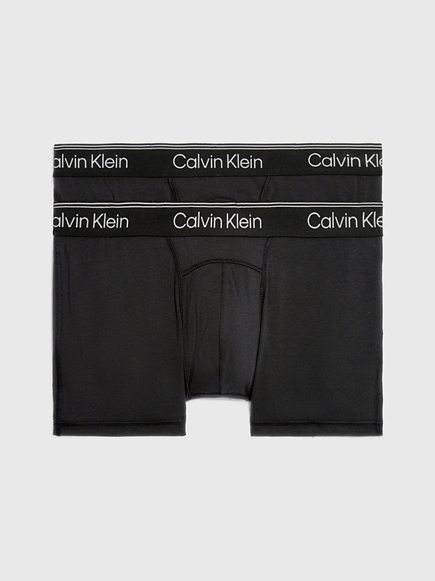 BLACK/BLACK Pack de 2 bóxers - Athletic Cotton de hombre CALVIN KLEIN