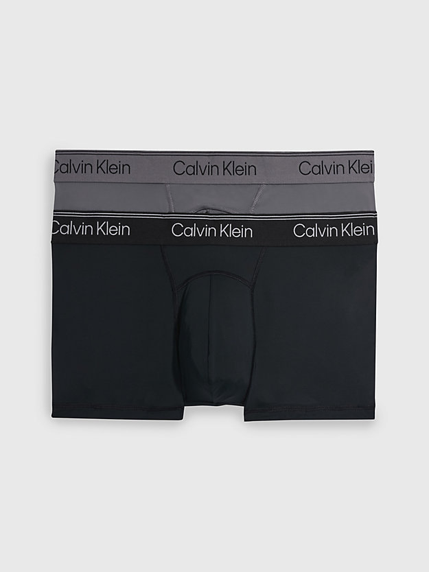 BLACK/ GREY SKY Lot de 2 boxers taille basse - Athletic Micro for hommes CALVIN KLEIN
