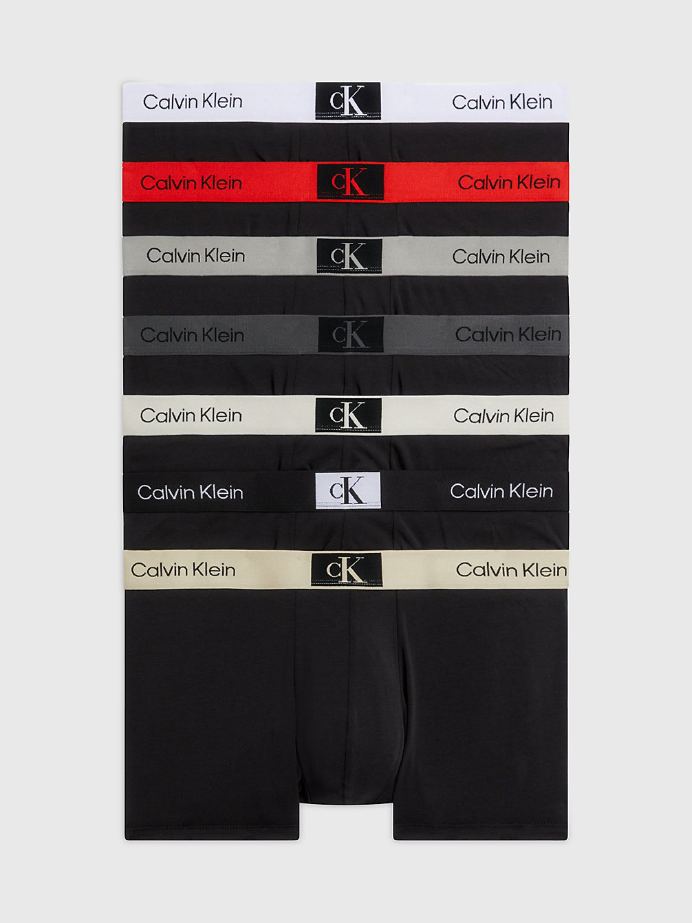 B-BK, CH HT, WH, NT GR,MSN,SN CN,HZ Boxer Aderenti In Confezione Da 7 - Ck96 undefined uomo Calvin Klein