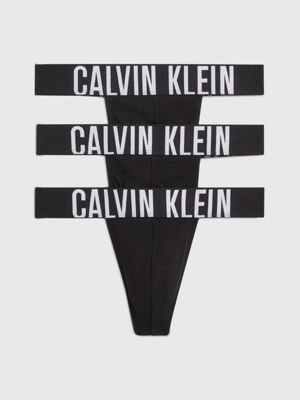 black 3 pack thongs - intense power for men calvin klein