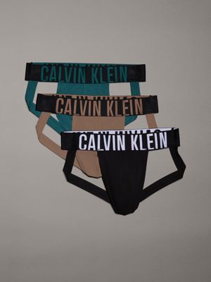  mediterranea 3 pack jock straps - intense power cotton for men calvin klein