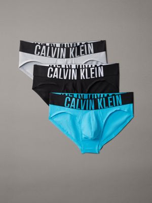  misty grey 3 pack briefs - intense power cotton for men calvin klein